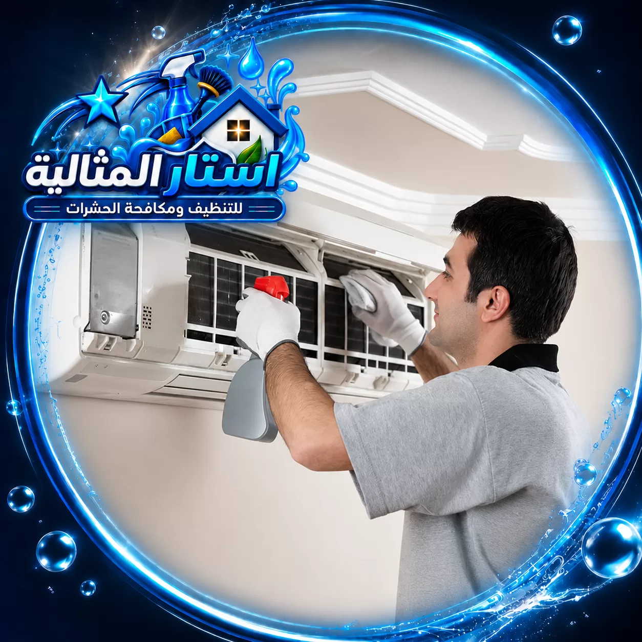 Air conditioner cleaning and sanitizing in Dhahran 1