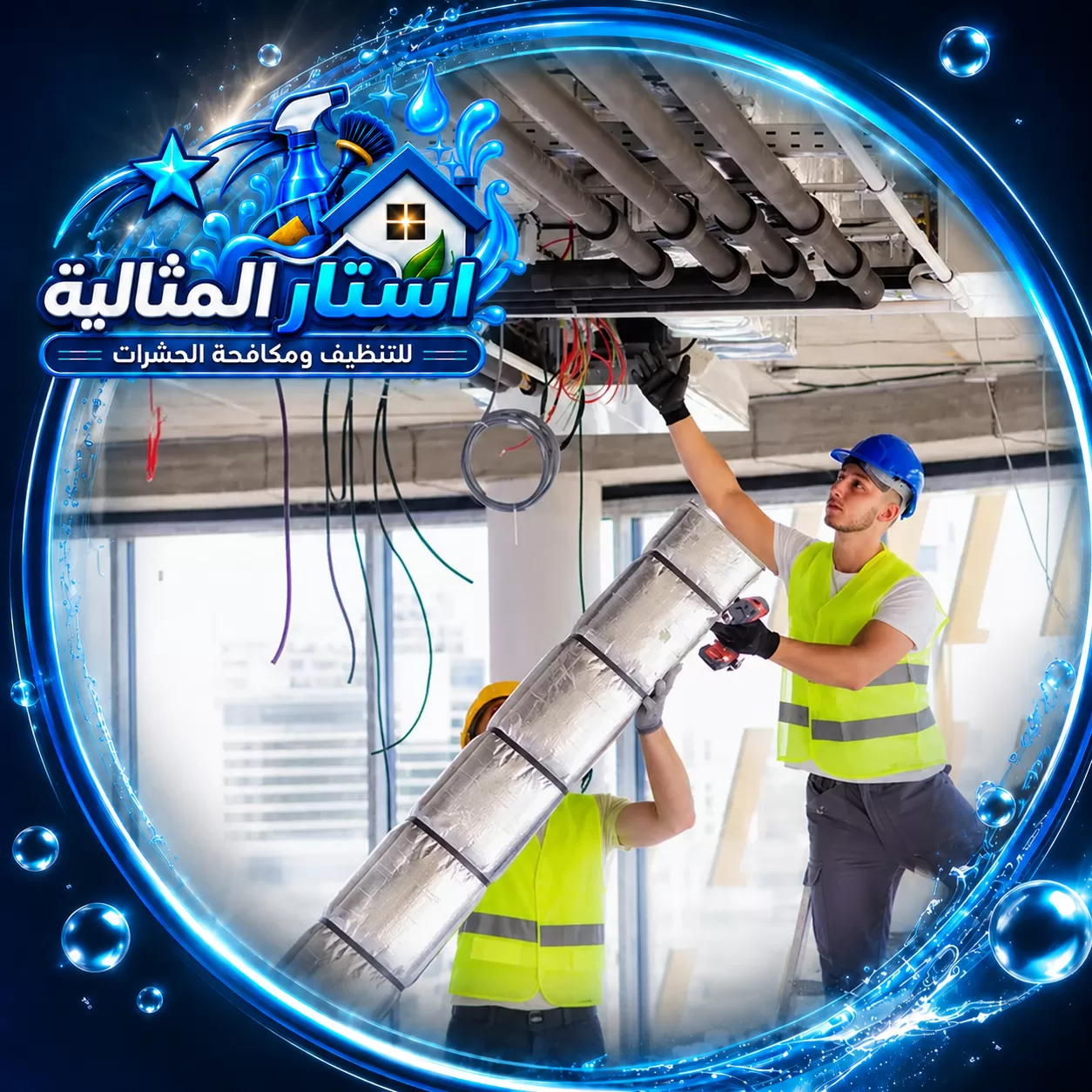 تمديد نحاس مكيفات بالقطيف 0562185880 شركة استار المثالية Copper pipe extension for air conditioners in Qatif 1