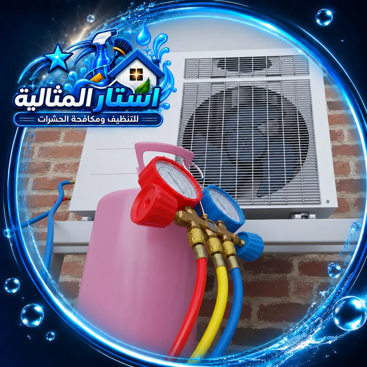 شحن فريون مكيف سبليت بالجبيل 0562185880 شركة استار المثالية Freon recharging for split air conditioners in Jubail 1
