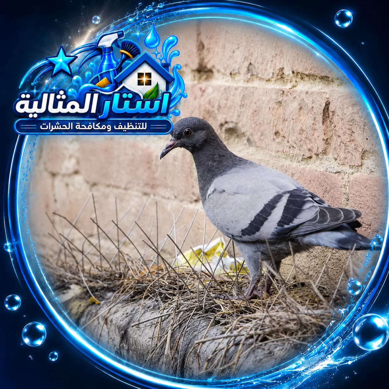 Removing pigeons from rooftops in Dhahran 1
