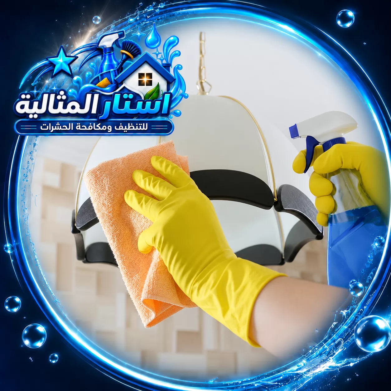 ceiling light cleaning dammam 1