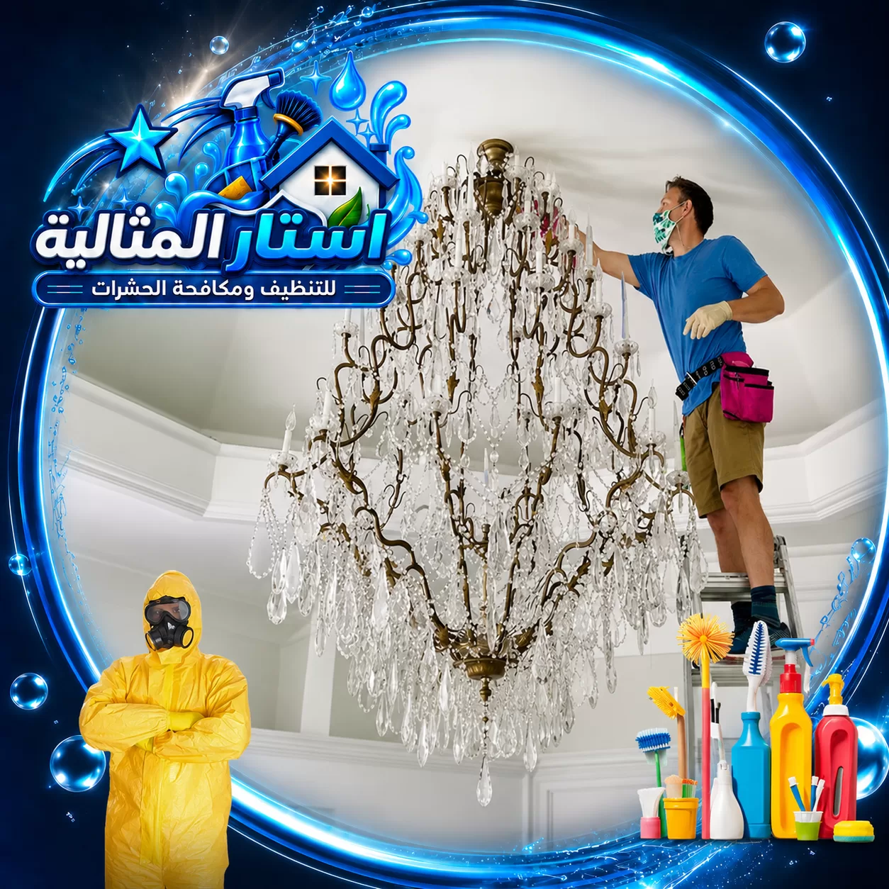 majlis chandelier cleaning dammam 1