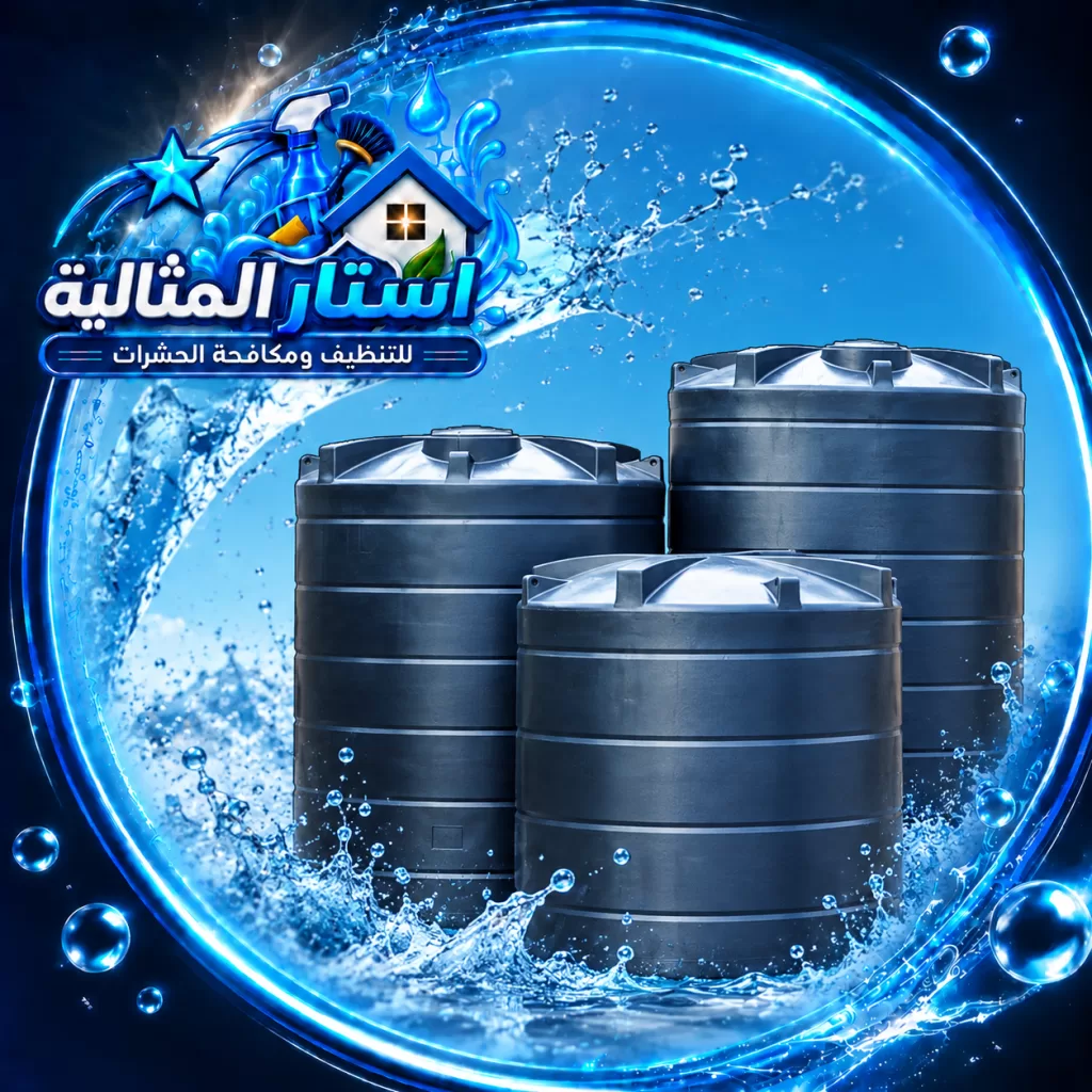 يقدم الفني خدمة تنظيف خزانات المياه باحتراف ويزيل الرواسب والأوساخ ويعقم الخزان لضمان الماء نظيف وآمن