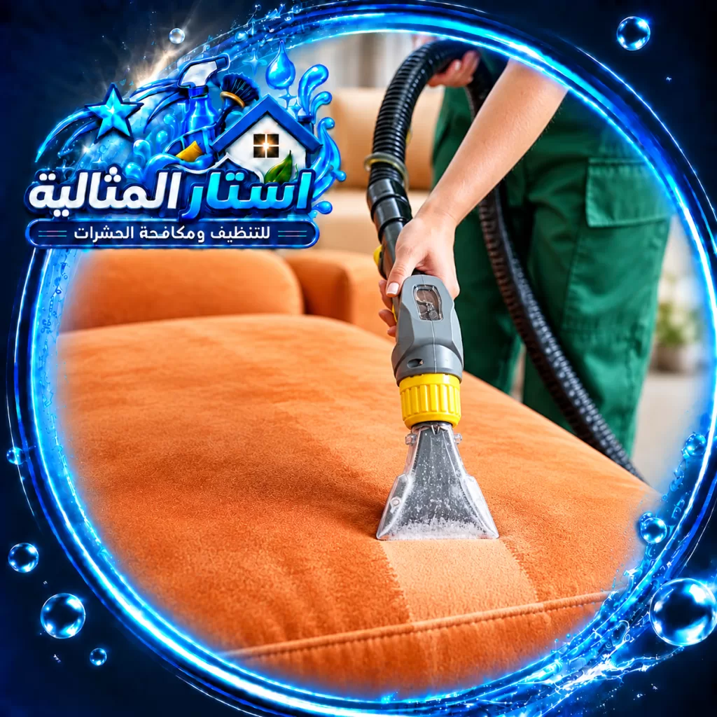 شركة غسيل كنب بالقطيف | استار المثالية فني شركة تنظيف كنب بالقطيف ينظيف كنبة قماشية بجهاز شفط مخصص يساعد على إزالة بقايا الأوساخ والرطوبة من النسيج وتحسين مظهر الكنب بعد الغسيل.