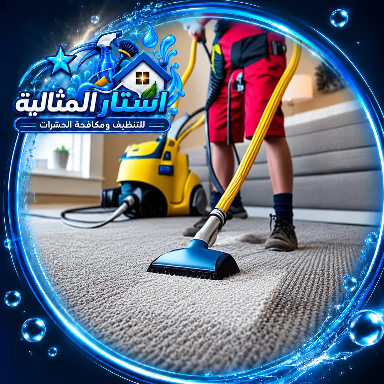 ينفذ الفني تنظيف السجاد والموكيت بدقة، مع معالجة البقع والروائح الناتجة عن الاستخدام.ينفذ الفني تنظيف السجاد والموكيت بدقة، مع معالجة البقع والروائح الناتجة عن الاستخدام.